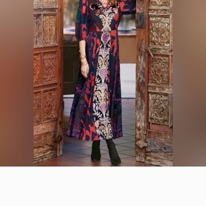 Soft Surroundings Elegant Multicolor Maxi Dress Size 12